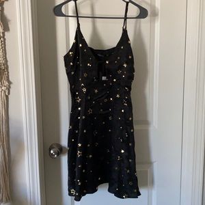 Nasty Gal Star Crossed Lovers Satin Mini Dress